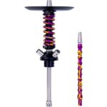 Кальян Mamay Customs v3 Coilovers №12 Micro Пурпурно Золотой Сплеш — 35см