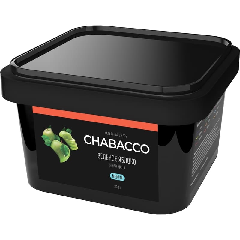 Смесь для кальяна Chabacco Medium Green Apple — Зеленое Яблоко 200гр