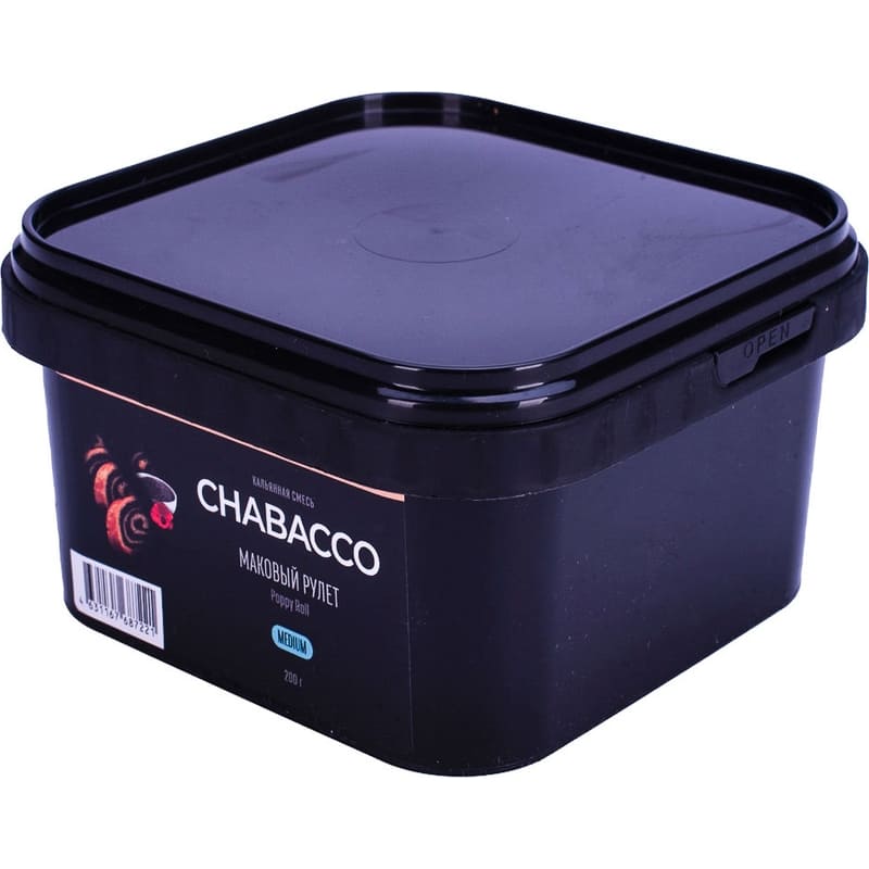 Смесь для кальяна Chabacco Medium Poppy Roll — Маковый Рулет 200гр