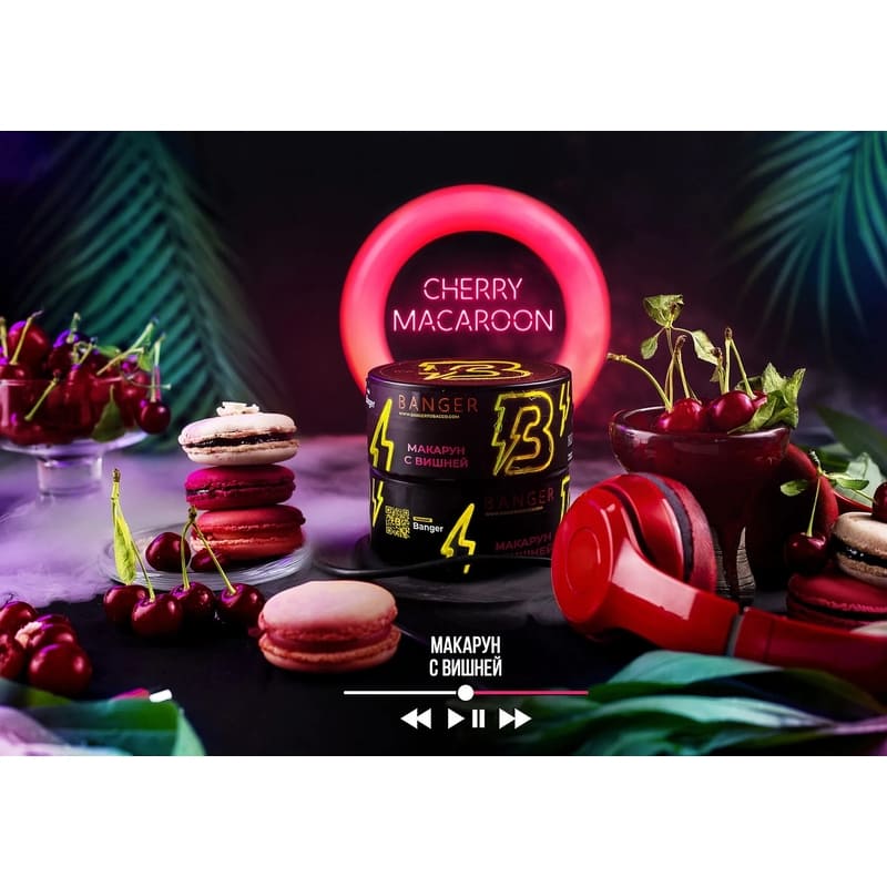 Табак для кальяна Banger Cherry Macaroon — Макарун с Вишней 200гр.