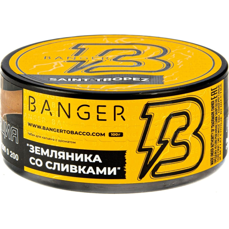 Табак для кальяна Banger Saint Tropez — Земляника со Сливками 100гр.