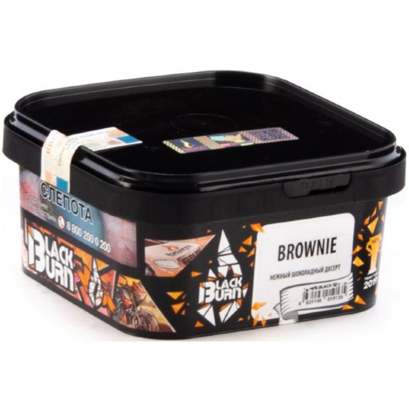 Табак для кальяна Burn Black Brownie — Брауни 200гр.