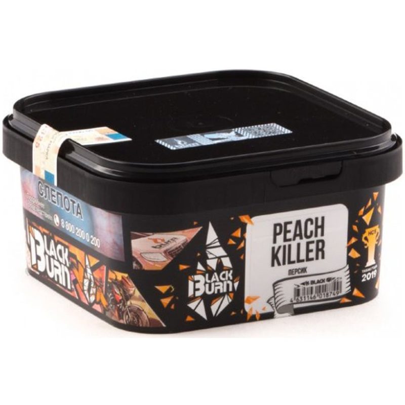 Табак для кальяна Burn Black Peach Killer — Персик 200гр.