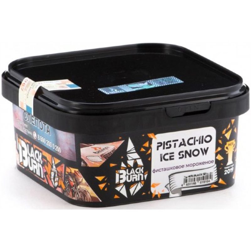 Табак для кальяна Burn Black Pistachio Ice Snow — Фисташковое Мороженное 200гр.