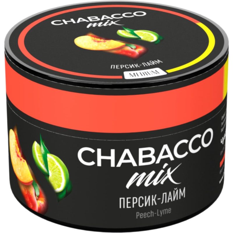 Смесь для кальяна Chabacco Mix Medium Peach Lime — Персик и Лайм 40гр