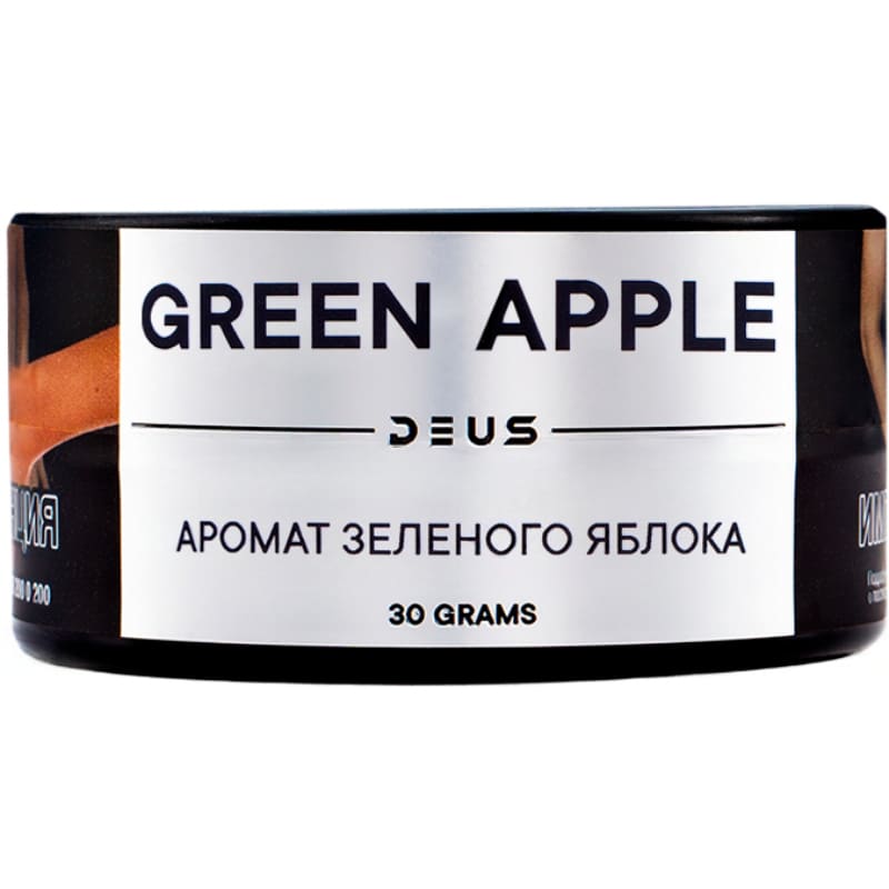 Табак для кальяна Deus Green Apple — Зеленое Яблоко 30гр.