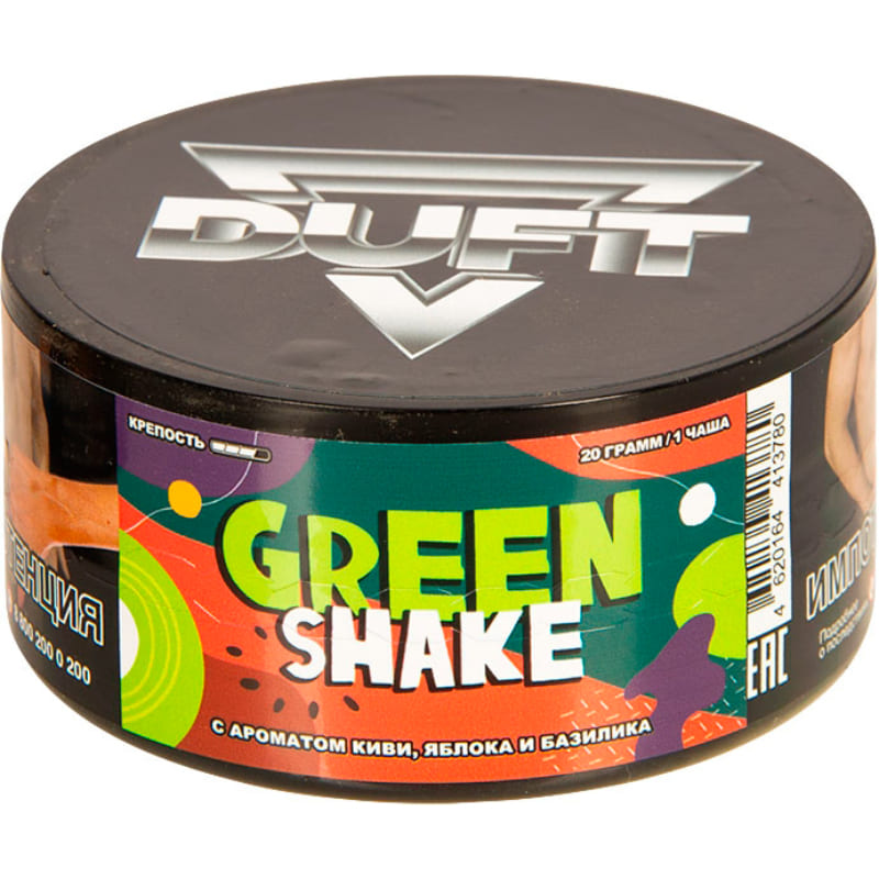 Табак для кальяна Duft Green Shake — Киви, Яблоко, Базилик 20гр.