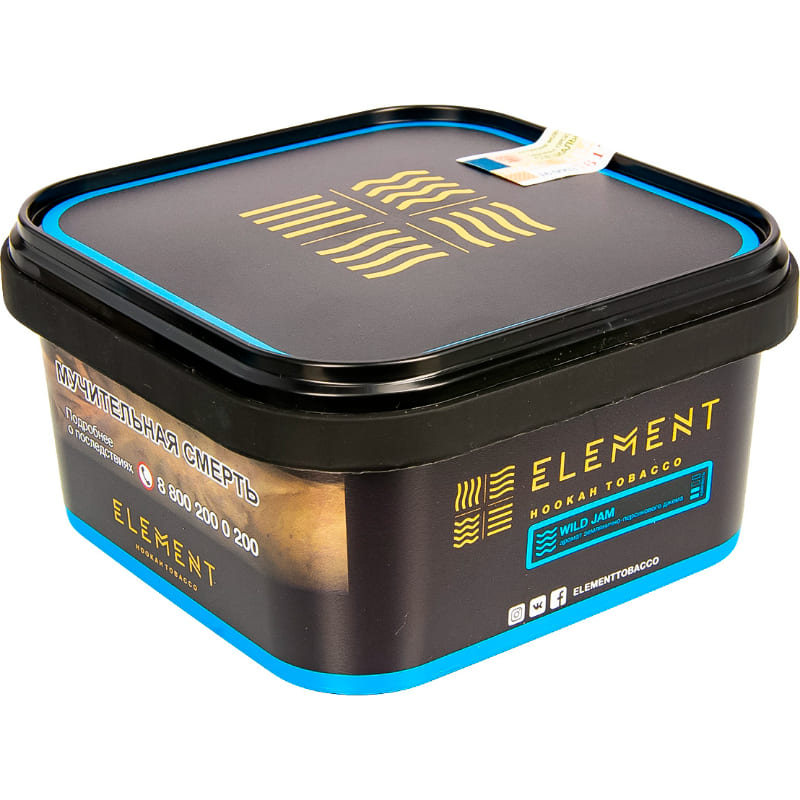 Табак для кальяна Element Вода Wild Jam — Землянично Персиковый Джем 200гр.