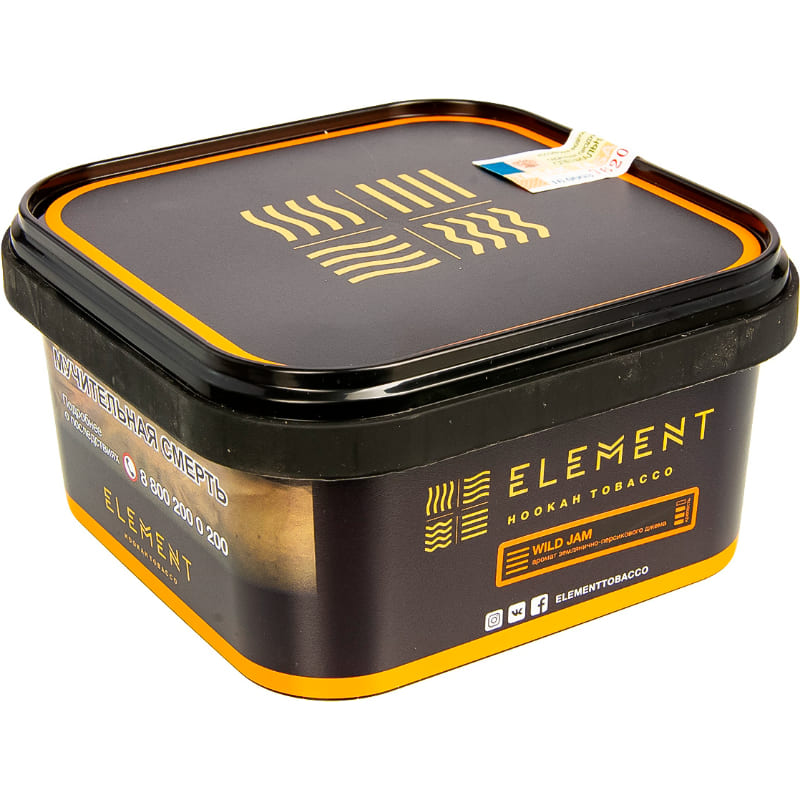 Табак для кальяна Element Земля Wild Jam — Землянично Персиковый Джем 200гр.