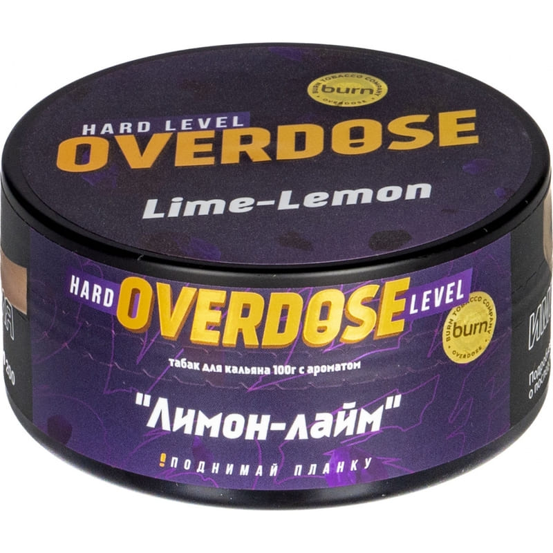 Табак для кальяна Overdose Lime — Lemon — Лимон — Лайм 100гр.