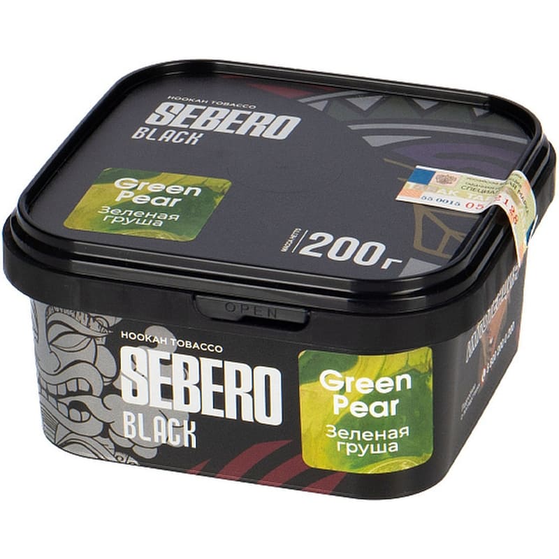 Табак для кальяна Sebero Black Green Pear — Зеленая Груша 200гр.